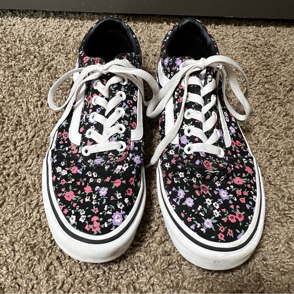 Vans Women Floral Sneakers, Size 9 - Picture 6 of 9